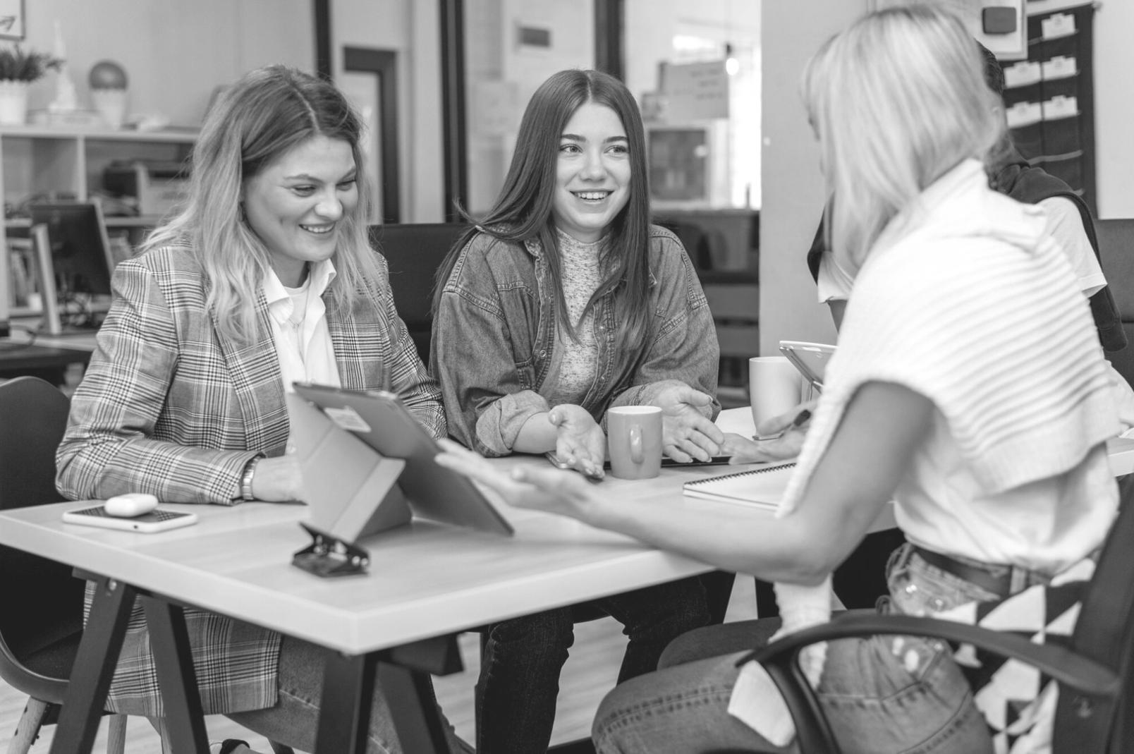 Strategic partnership discussion in modern office setting